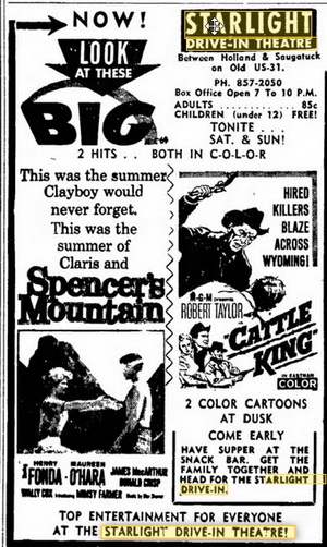 Starlight Drive-In Theatre - 24 Apr 1964 Ad (newer photo)